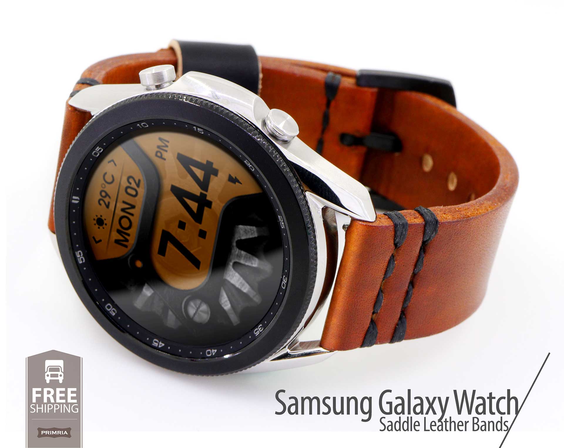  Leather Band Compatible with Samsung Galaxy Watch 6/5