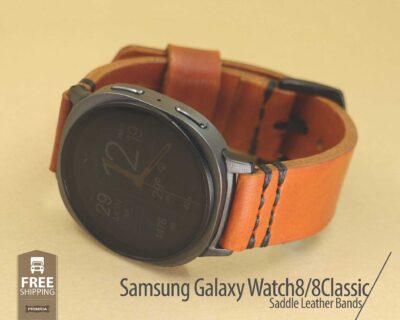 Samsung Galaxy Watch 8 Classic Handmade Leather Strap / Band / Vintage Leather Strap / Italian Leather