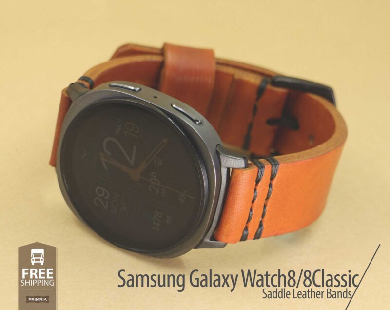 Samsung Galaxy Watch 8 Classic Handmade Leather Strap / Band / Vintage Leather Strap / Italian Leather