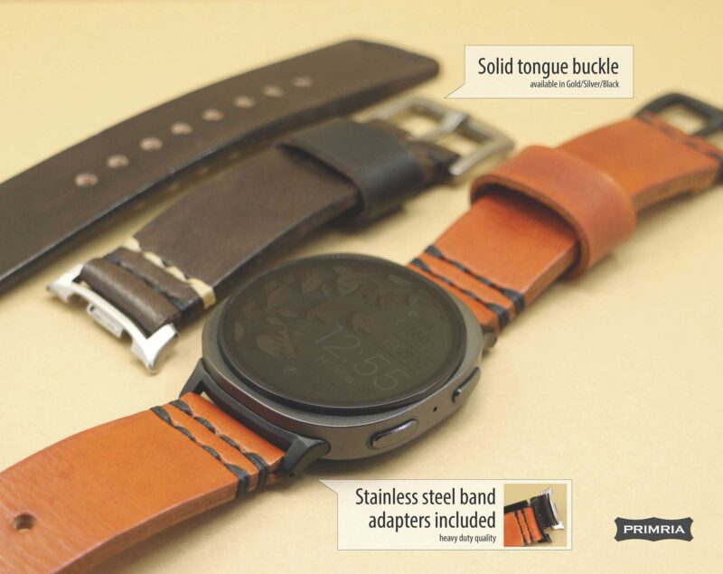 Samsung Galaxy Watch 8 Classic Handmade Leather Strap / Band / Vintage Leather Strap / Italian Leather - Image 3
