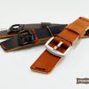 20mm 22mm Leather Watch Strap - Handmade Natural Full Grain / Vegetable Tanned Leather - Image 3