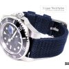 20mm 22mm 24mm Triple layer 2-piece military nylon diver band strap sport band - Navy Blue - Image 2