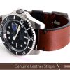 20mm 22mm 24mm Vegetable Tanned, Leather Panerai Strap, Band,Leather Watch Band, Watch Straps, Vintage Strap - Coffee Brown