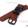 20mm 22mm 24mm Vegetable Tanned, Leather Panerai Strap, Band,Leather Watch Band, Watch Straps, Vintage Strap - Coffee Brown - Image 4
