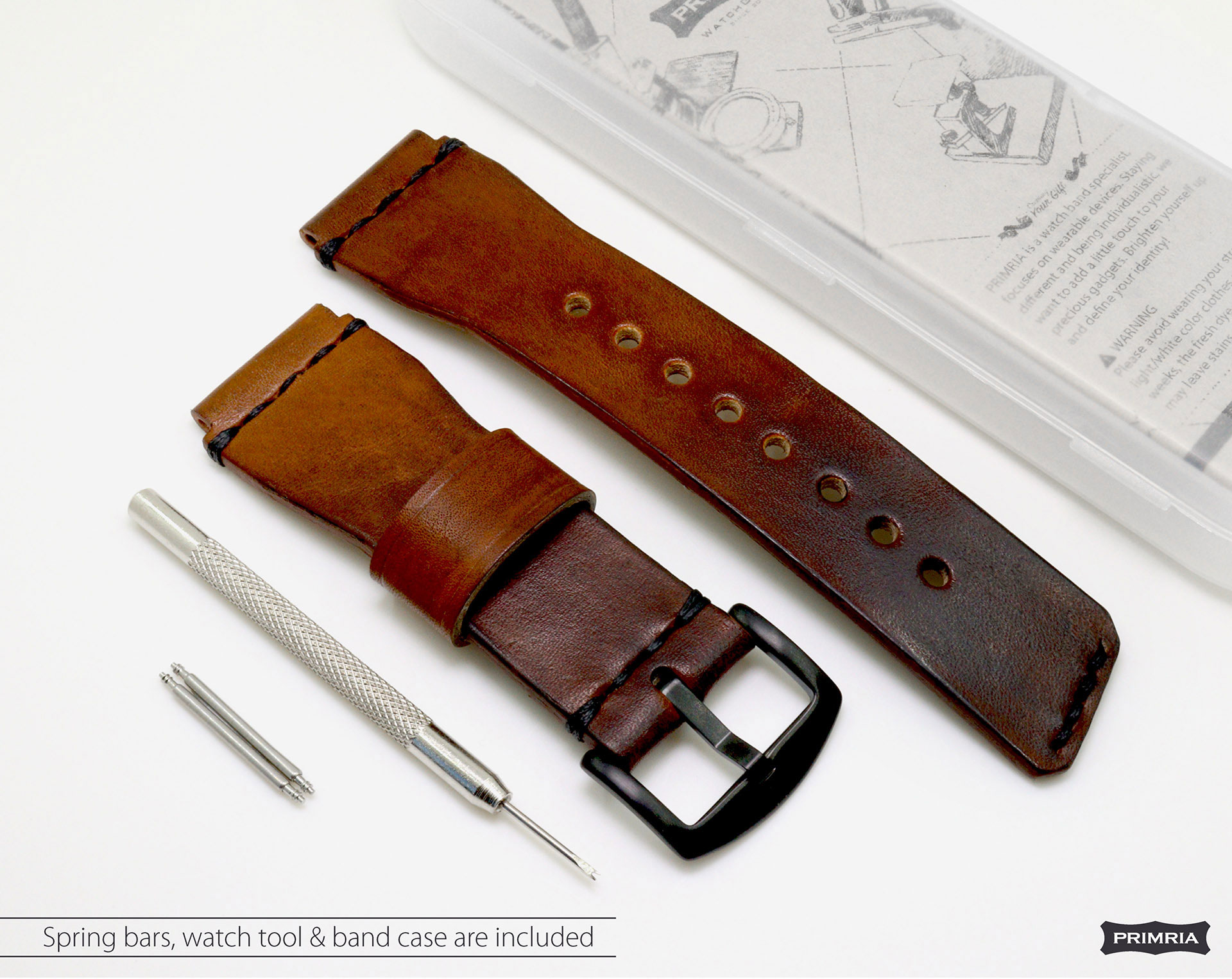 fax Latterlig Brobrygge Saddle Leather Watch Straps – Pilot Type D : Coffee Brown – 24mm 25mm 26mm  - PRIMRIA Watch Bands & Straps
