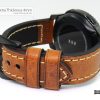 Samsung Galaxy Watch 6 5 4 3 45mm 41mm 46mm 42mm Vintage 70s Leather Bands - Cognac Brown - Image 2