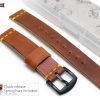 Ticwatch Pro E S2 C2 Handmade Saddle Leather Straps with Quick-release - Image 3
