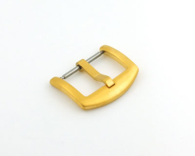 Solid Tongue Watch Buckle - Brushed Yellow Gold