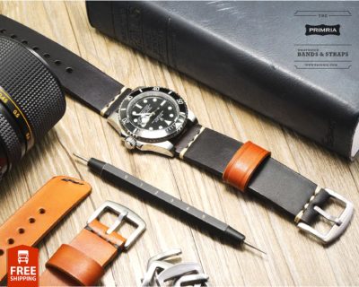 Wide Style Leather Watch Straps - Notched Ends 18mm 19mm 20mm 21mm 22mm