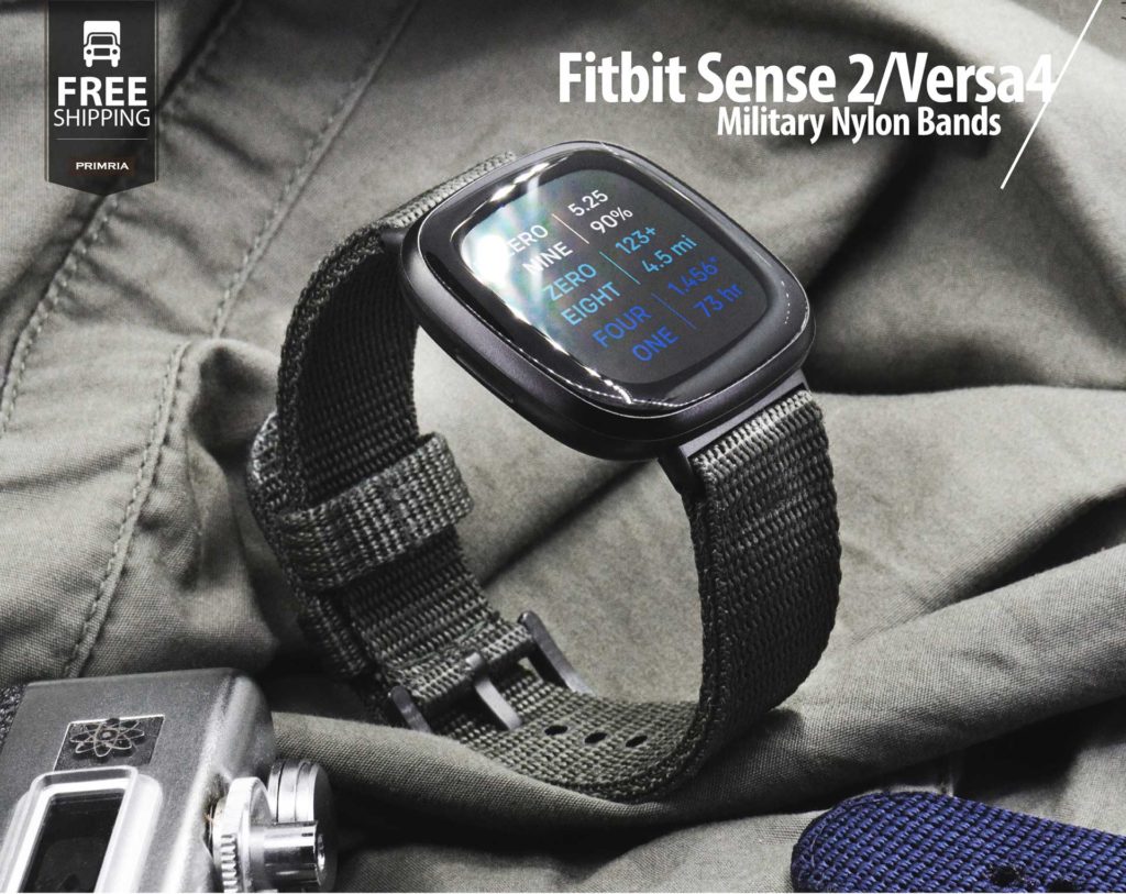 Fitbit Sense 2 Versa 4 Smartwatch Military 4mm Heavy Tactical Sport