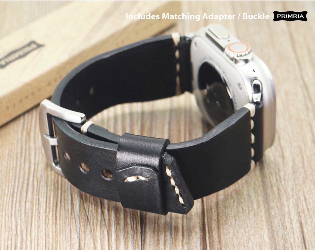 Apple Watch Series 9 8 7 Ultra 2 Wide Tapered Leather Bands PRIMRIA