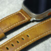 Copper Brown Genuine Leather Straps Bands for Apple Watch Ultra Series 46mm 44mm - Image 3