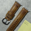 Copper Brown Genuine Leather Straps Bands for Apple Watch Ultra Series 46mm 44mm - Image 5