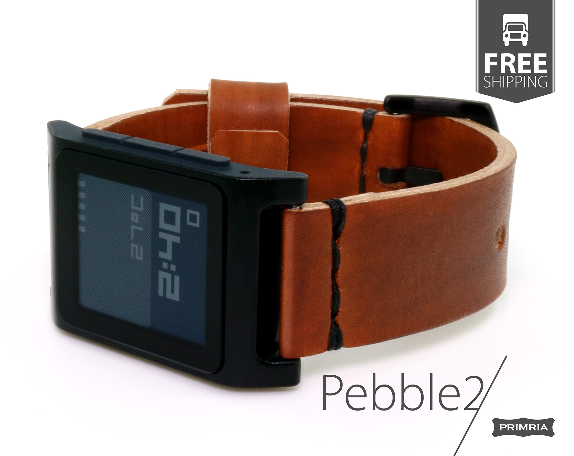 NEW Pebble Time 2, Pebble 2, Round 2 – Handmade Full Grain Leather Watch Straps