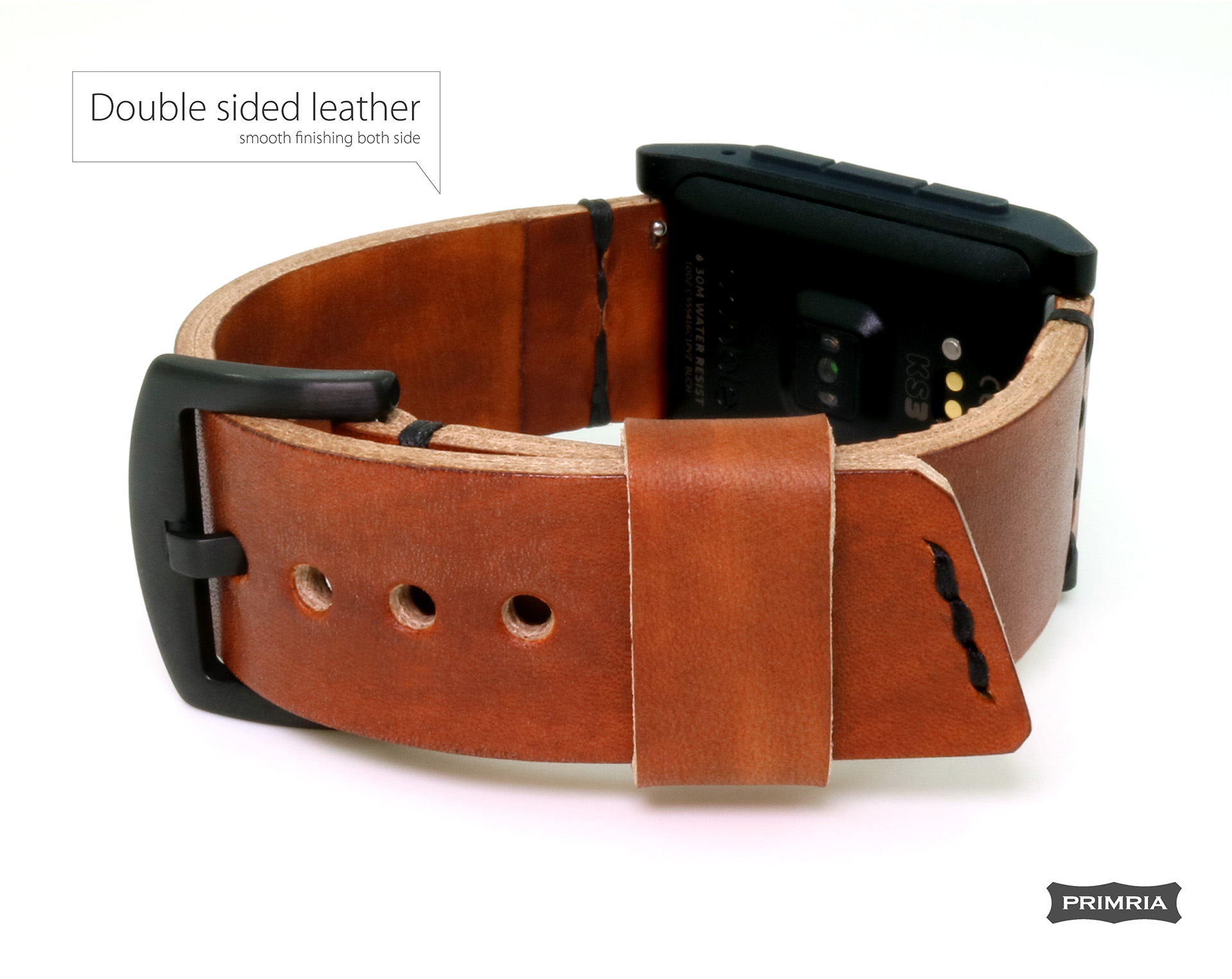 NEW Pebble Time 2, Pebble 2, Round 2 – Handmade Full Grain Leather Watch Straps - Image 2